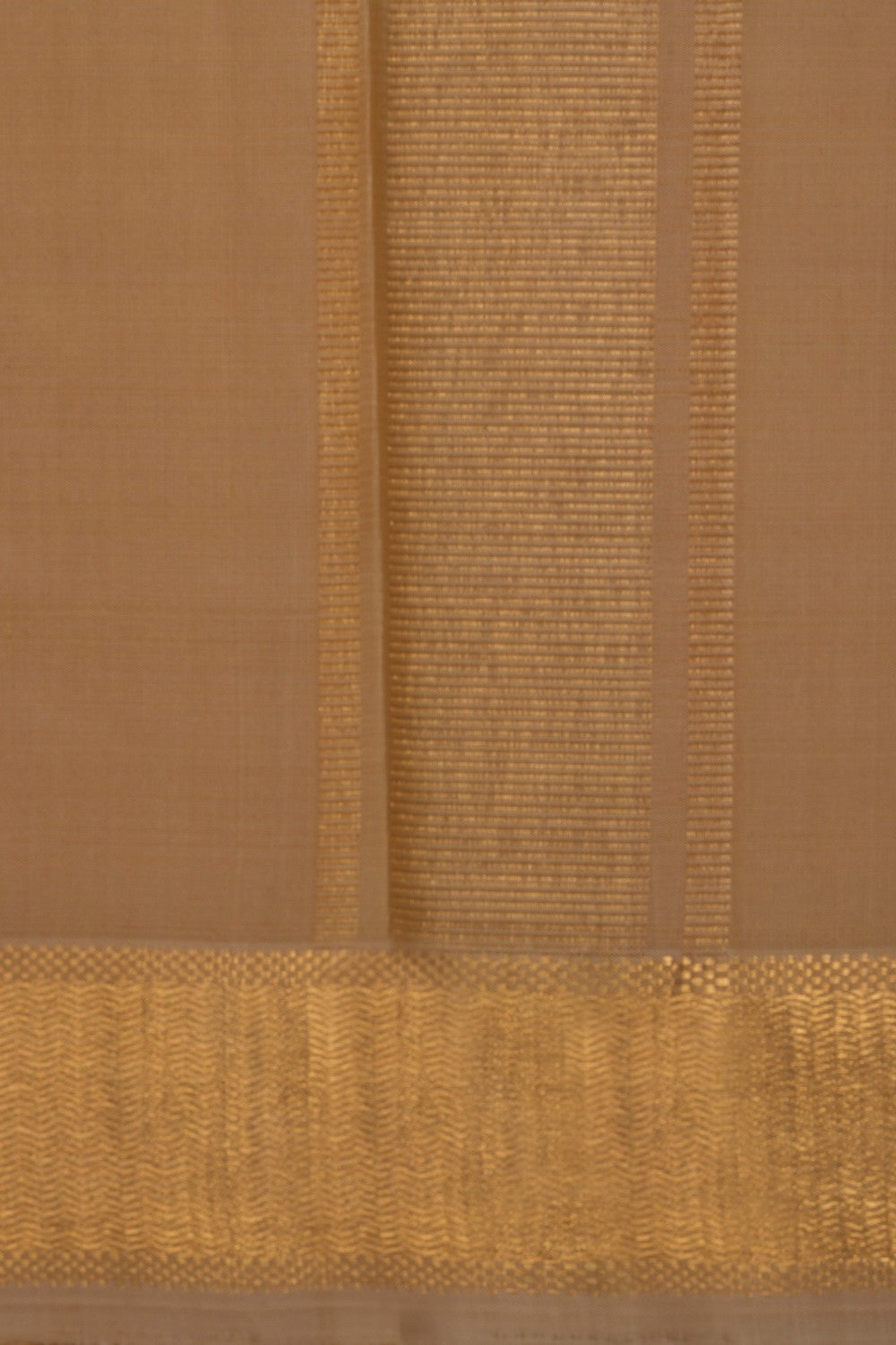 Image of Kanchi Silk Beige Dhoti With Kanduva (8 X 4)